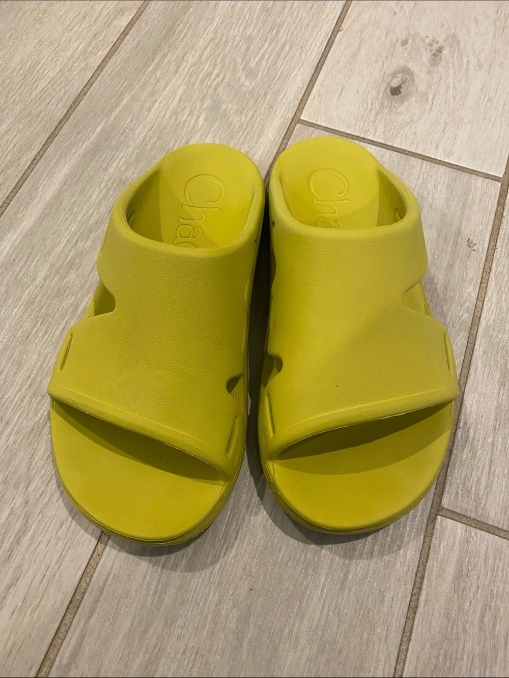 Chaco Yellow Slip-On womens Sandals